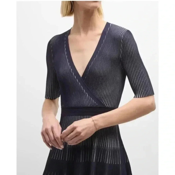 Jonathan Simkhai Nadya Rib Knit Fit and Flare Dress size Medium - Picture 8 of 9